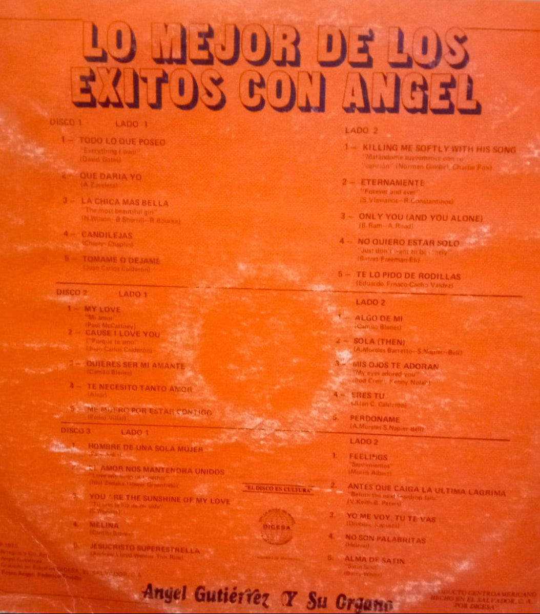 Ángel Gutiérrez – Lo Mejor De Los Éxitos Con Ángel (1976, G)