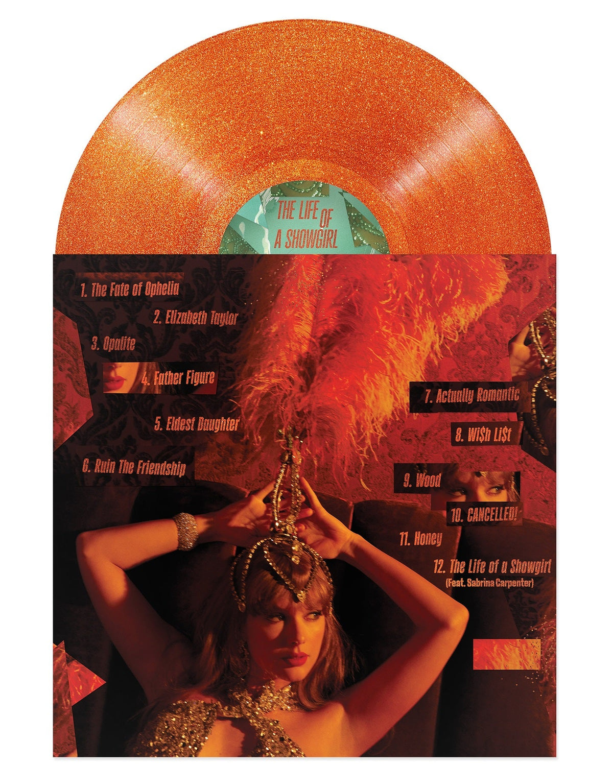 Taylor Swift The Life Of A Showgirl [Sweat And Vanilla Perfume Portofino Orange Glitter Vinyl]
